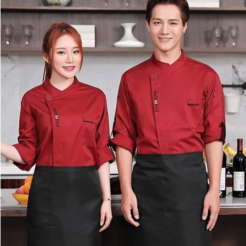 Chef jacket uniform clothing food service catering restaurant kitchen work chef outfit cook jacket uniform clothes DD1433