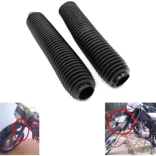 2Pcs 8.65" 37mm 27-Section Universal Motorcycle Front Shock-Absorbing Dust Cover Motorcycle Fork Rubber Protective Covers