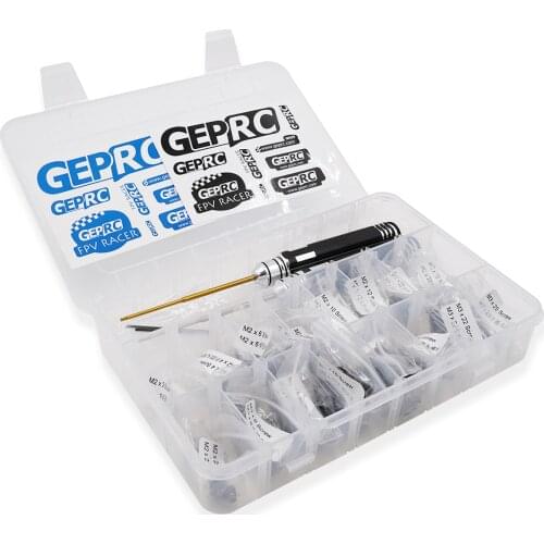 GEPRC Universal Screw Box 460PCS M2 M3 Round Head Screws with 2PCS Screwdrivers DIY Tool for RC FPV Racing Freestyle Drones