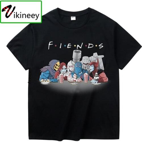 Vintage Cartoon Universe Skeletor Shredder T Shirt Casual Camiseta Round Neck Funny Friends Homme Tee Shirt