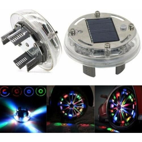 Flash RGB Solar Tire Lamp Solar Universal Wheel Accessory Car Replacement