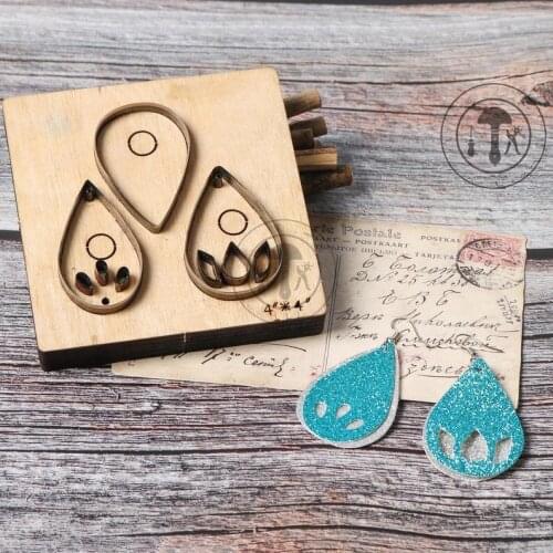 ZONESUN T11 DIY Custom Cutter Leather Earring Cutting Die Leather Cut Out Earring For Steel Rule Die Cutting Machine Press Tools