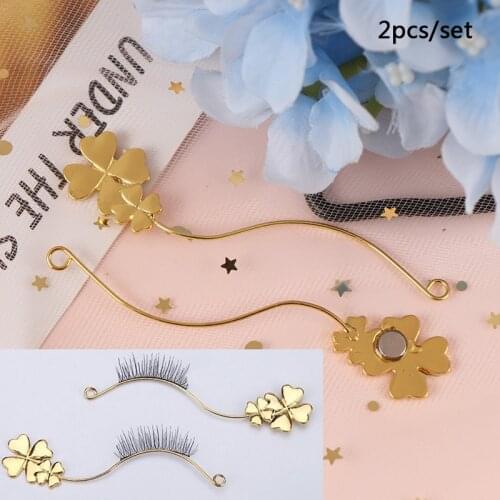 2pcs False Eyelash Style Display Board Eyelashes Try on Effect Exhibit Auxiliary Tool with Magnet False Eyelash Extensions Tool