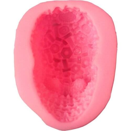 3D Creative Screw Skull Small Skull Shape Silicone Mold for DIY Decoration Making Soap Candle Melt Resin Polymer Clay N2UE
