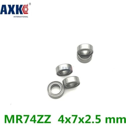 4pcs 4x7x2.5 Metal Shields Bearings Abec-3 Mr74 Zz