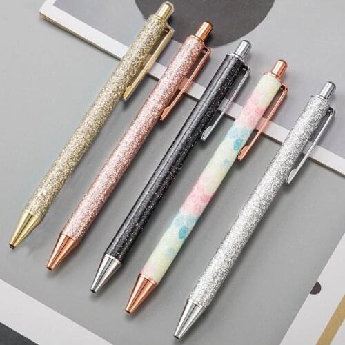 50 Pcs Ballpoint pen Boutique Glitter sequin crystal pen Three colors optional Student stationery office Writing Pen Wholesale