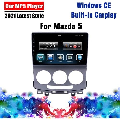 2 Din Car Multimedia Player 9" For Mazda 5 2005-2010 2.5D Car Stereo FM Bluetooth Radio Support Carplay Touch Screen