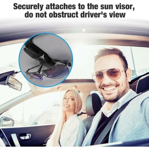 Car Auto Sun Visor Glasses Sunglasses Card Ticket Holder Universal Clip Rotation Bill 180 Clip Multifunctional Degree L2Z8