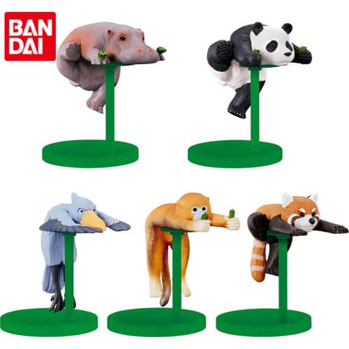 Bandai Genuine Gacha Cliffsides Endangered Animals Collectible Model Ornaments Cute Anime Action Figures Toys Gifts for Kids