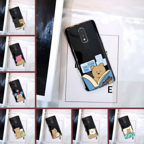 Back Cover For One Plus 3 3T 5 5T 6 6T 7 7 Pro Silicone Cute Bear Kawaii Cartoon Phone Case For OnePlus 3 3T 5 5T 6 6T 7 7 Pro