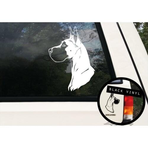 Black/Silver Great Dane Bumper Sticker Great Dane Decal Dog Lover Gift Dog Breed Sticker Show Dog Decal Dane Car Sticker S603