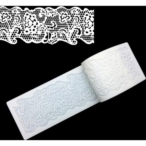 CT-5017 Laces Soft 100% Platinum Silicone Cake Fondant Embossing Gum Paste Decorating Mold Tool