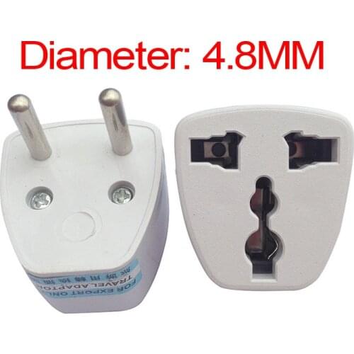 Europe Travel Power Plug Adapter Charger Converter for USA converter White Large UK 4.8mm conversion hole plug