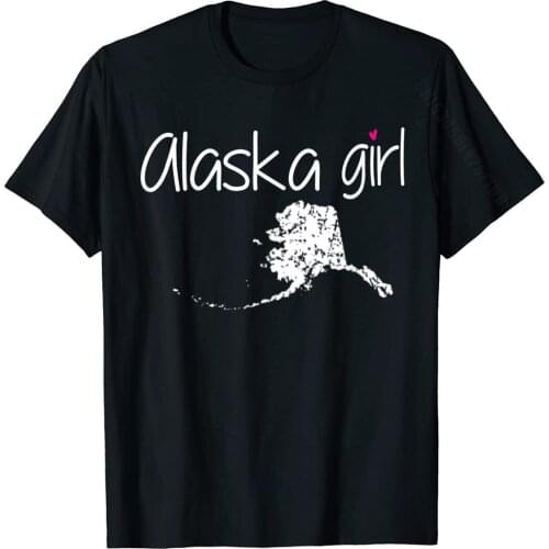 Alaska Girl Tshirt I Love Alaska Home State Tee Cute Alaska Cotton Mens Tops Shirt Printed On Tshirts Summer Latest