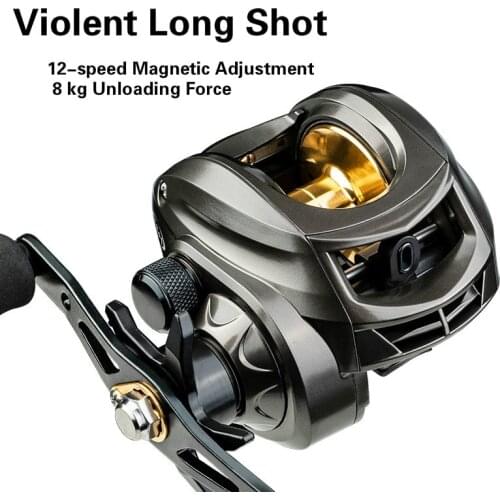 Spool Baitcasting Reel Anti-fishing Line Knotting Magnetic Brake Long-throw Fishing Wheel 2+1 Axis Super Light 8KG Brake Pesca