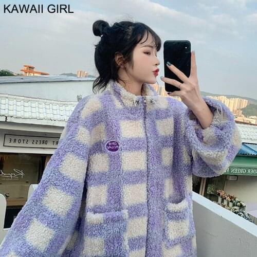Kawaii Girl Women's Coats With Zippers