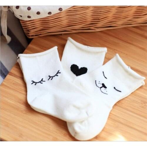 Colorful Childhood Cute Baby Socks Baby Clothing Newborn Meias Baby Boy Girls Cartoon Clouds Dogs Heart Socks