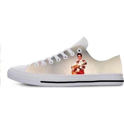 2019 Hot Cool Fashion Pop Funny Summer Rock and Roll Sneakers Handiness Casual Shoes 3D Printed For Men Women Elvis Presley