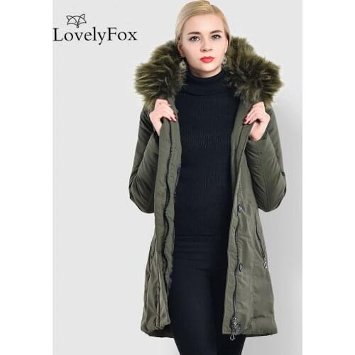 Женские парки с капюшоном LOVELYFOX China At AliExpress
