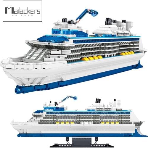 Mailackers Quantum of the Seas Cruise Ship Model Building Blocks Speed Boat Travel Serie Ocean Exploration Ship Kid Toy 2428 PCS