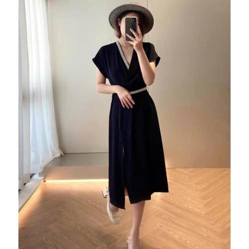 Fashion Dresses 2021 New Sexy Deep V-neck Split Dress for Women