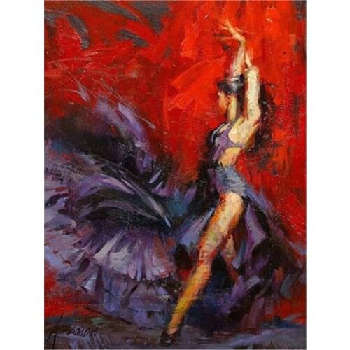 Woman Dance Pre-Printed 11CT Cross Stitch DIY Embroidery Full Kit DMC Threads Handmade Handicraft Handiwork Needlework Floss