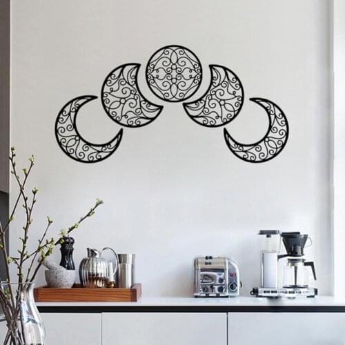 5Pcs/Set Wall Sticker Exquisite Beautiful with Double Sided Adhesive Tape Home Practical Moon Decal for Bedroom