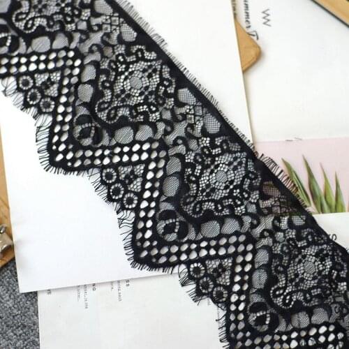 6meter skin-friendly single-sided eyelash lace, dress skirt and sleeves, lengthened stitching fabric