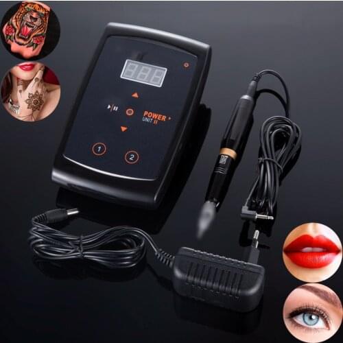 Tattoo Gun Professional Eyebrow Tattoo Machine Pen For Permanent Make Up Eyebrows Microblading Makeup Machine Kit Swiss Motor