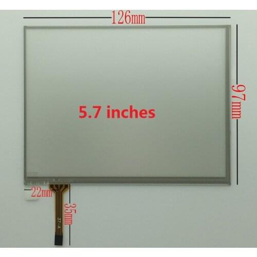 5.7 inch 126mm * 97mm resistive touch screen, panel glass digitizer spare parts, handwriting touch screen, 4-wire touch screen