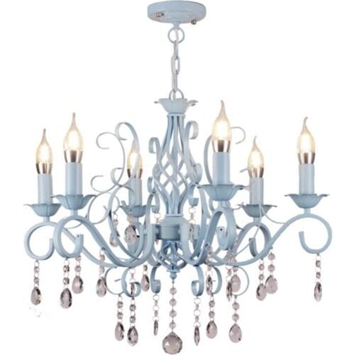Pink children room lamp modern led crystal chandelier lighting white led ceiling chandelier blue crystal chandeliers modern lamp