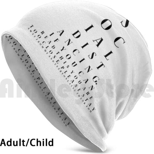 Social Distancing Beanies Knit Hat Hip Hop