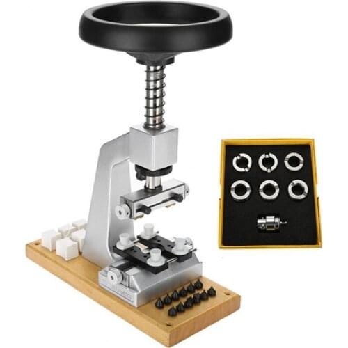5700 Bench Watch Back Case Opener Wristwatch Tool Back Opener with 6 Dies for Watch Repair Parts Tools for Watchmakers