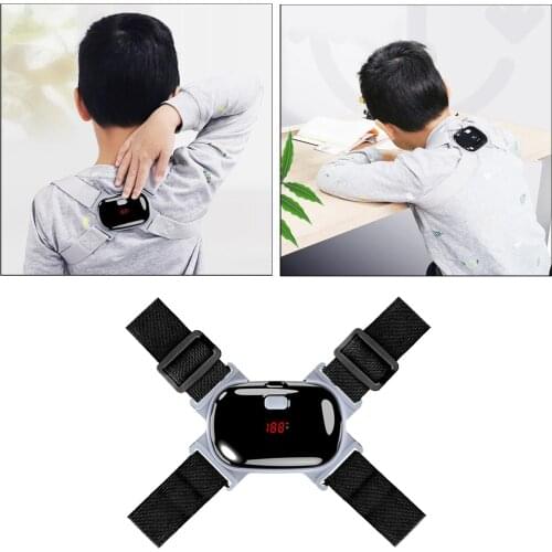 Smart Back Support Brace Adjustable Back Posture Corrector Correction Sensor Vibration Reminder Brace Support with LCD Display