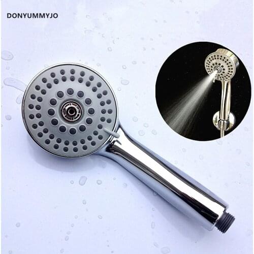 DONYUMMYJO Water Saving Shower Head,ABS Plastic Round Handheld Rain Spray Bath Shower Waterfall Showerhead Bathroom Accessories