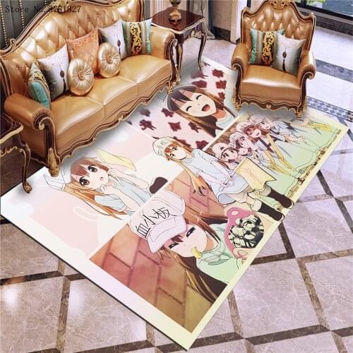 Japan Anime Carpet 3D Print Working Cell Rug Home Custom Cartoon Floor Carpet Kitchen Doorway Carpet For Bedroom Baby Play Mat