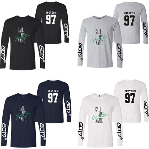 YUGYEOM 97 Got7 Kpop T-shirts Print Spring Autumn Fashion Men Women T Shirts Tee Shirt Male Long Sleeve T-shirt Sweatshirts Tops