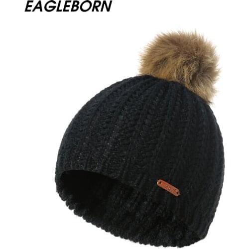 Winter Brand Female Male Ball Cap Pom Poms Winter Hat for Women Men Unisex Hat Knitted Beanies Cap Hat Women Men Skullies