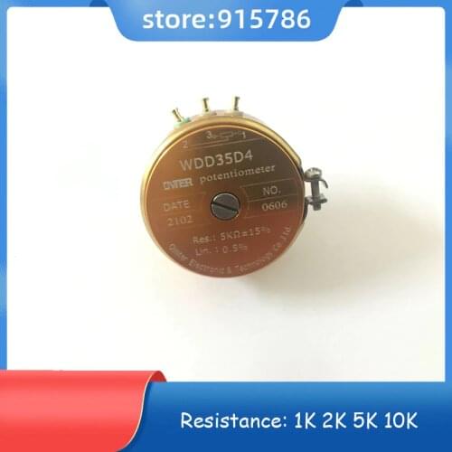 1pcs WDD35D-4 precision conductive plastic potentiometer angular displacement sensor 1K 2K 5K 10K linear 0.5