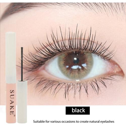 1 Pcs Curling Mascara Peach Small Brush Head Mascara Slim And Thick Curling Anti-sweat Non-smudge Curling Mascara TSLM1
