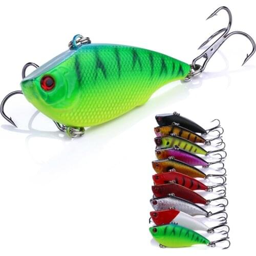10Colors winter fishing lures hard bait 6CM 10G VIB with lead inside lead fish ice sea fishing tackle wobbler lure bass lure