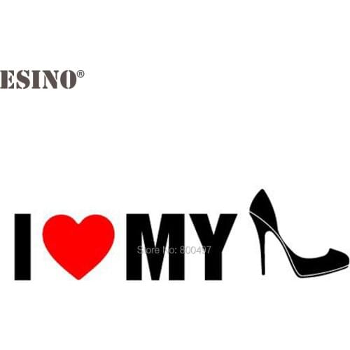 10 x Newest Design Funny I Love My Shoes Car Creative Decorative Auto Decal Cartoon Car Reflective Car Body Decal Pattern Vinyl