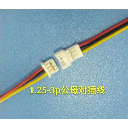 20 Pair Micro JST 1.25 3-Pin Male and Female Connector plug with Wires Cables