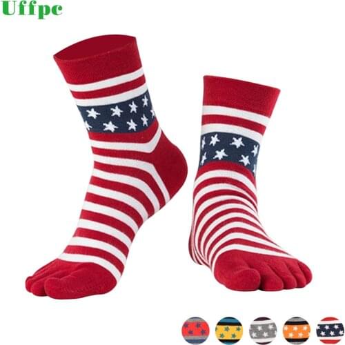 3 Pair Business Cotton Socks Men Fashion Crew Five Finger Socks Male Brand Casual Toe Socks Men Thermal Warm Socks