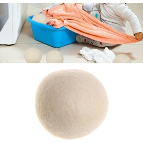 3 PC 6cm 7cm Wool Dryer Balls Drying Fabric Softer Luandry Home Washing White MAY19