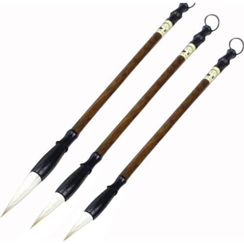 3PCS Wooden Writing Brush Watercolor Chinese Calligraphy Brush Set Painting Drawing Brushes For Students