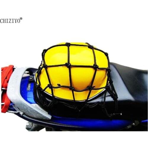 40*40cm Motorcycle Luggage Net Cargo Net Helmet Rope Storage Bag Tank Mesh Adjustable With 6 Hooks For Motorbike Scooter ATV