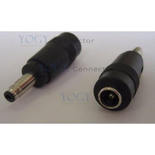 5pcs dc connector female 5.5*2.1mm to 4.8*1.65mm male, dc socket to plug convertor