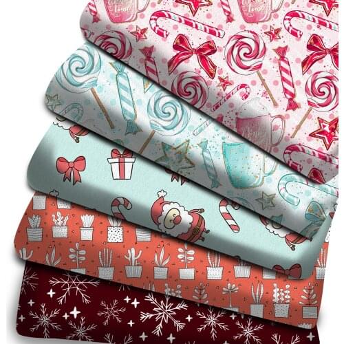 50*145cm Christmas Bulb Polyester Cotton Fabric For Tissue Child Home Textile DIY Fabric Sewing Dress Tilda Doll,c13239