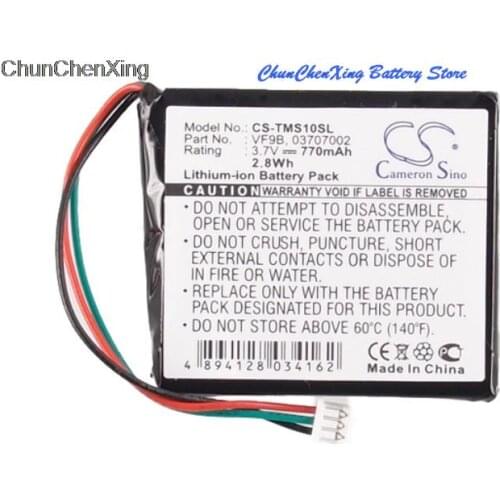 Cameron Sino 770mAh Battery AHL03706001, AHL03707002, VF9B for TomTom 1EX00, 4EX0.001.11, Easy, Start, Start2